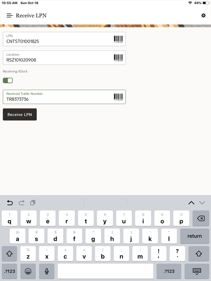 Oracle WMS Cloud Mobile