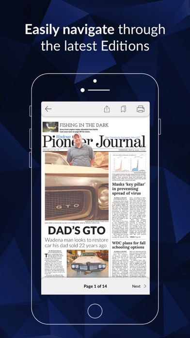 Wadena Pioneer Journal E-paper Screenshot