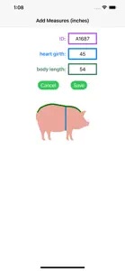 Pig Weight Estimator screenshot #2 for iPhone