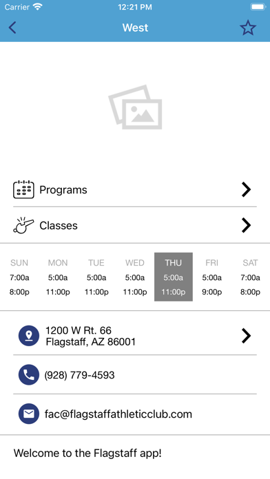 Flagstaff Athletic Club (FAC) Screenshot