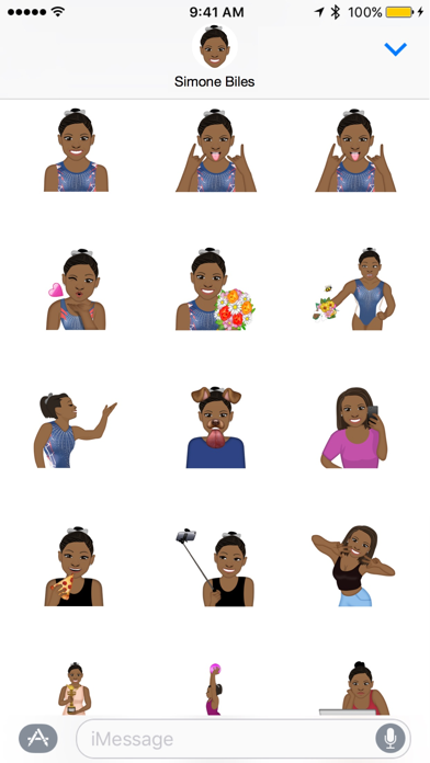 Screenshot #2 pour Simone Biles ™ - Moji Stickers