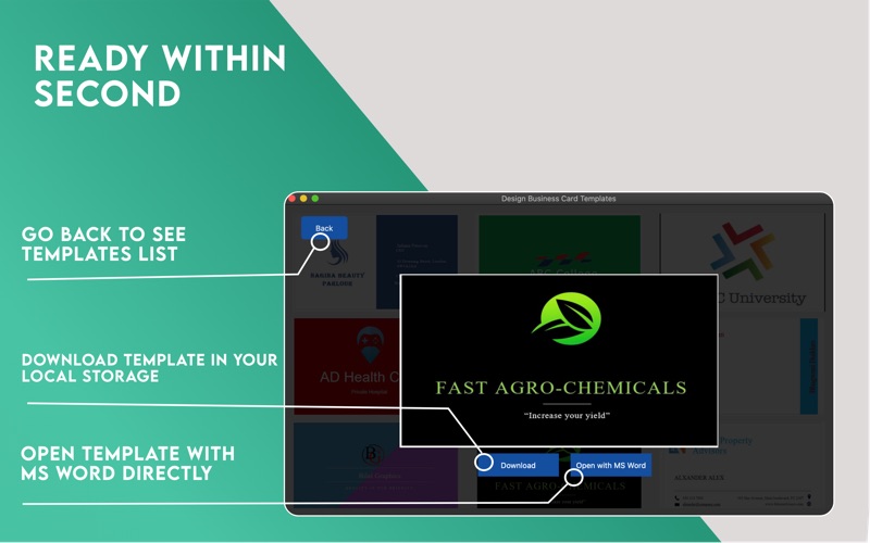 Screenshot #2 pour Design Business Card Templates
