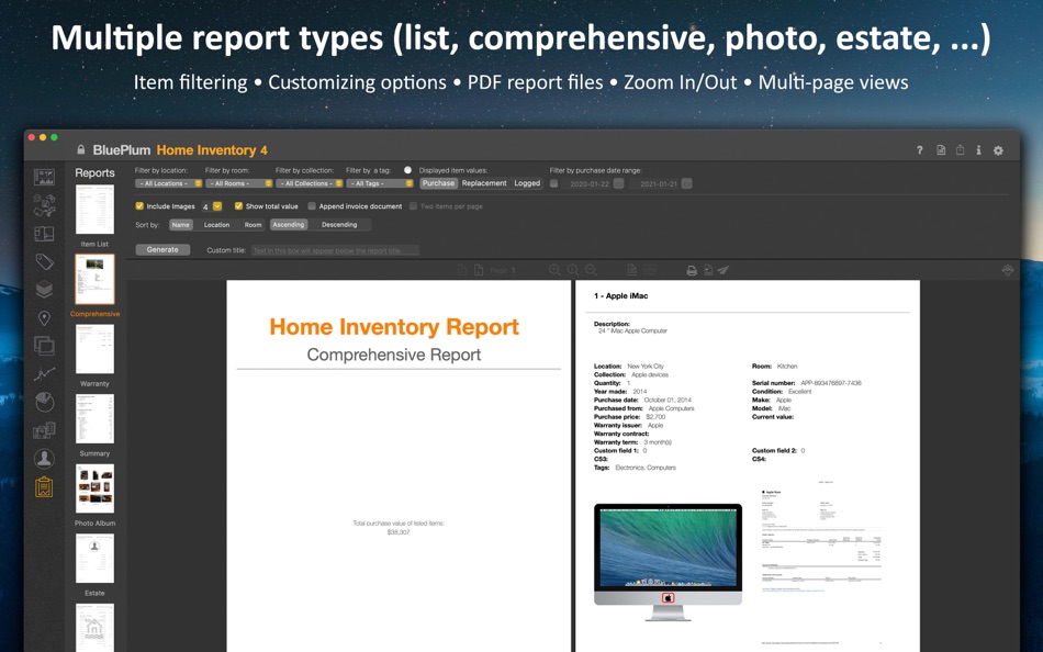 #4. BluePlum Home Inventory (macOS) 由: Blue Plum Software Inc, The