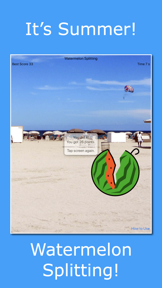 #1. Watermelon Splitting (iOS) 由: HIROSHI IMAJO