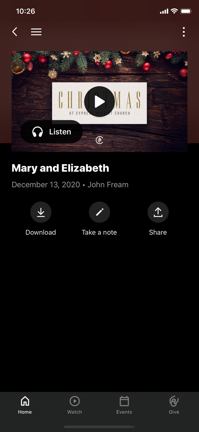 Cypress Baptist Church App