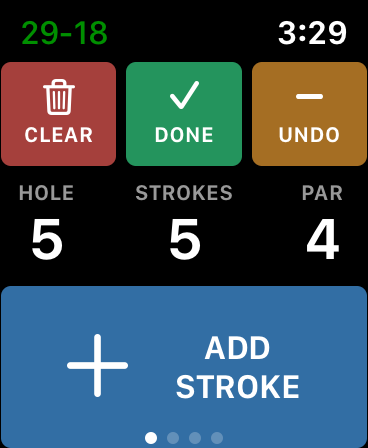 Golf Strokes Scorecard