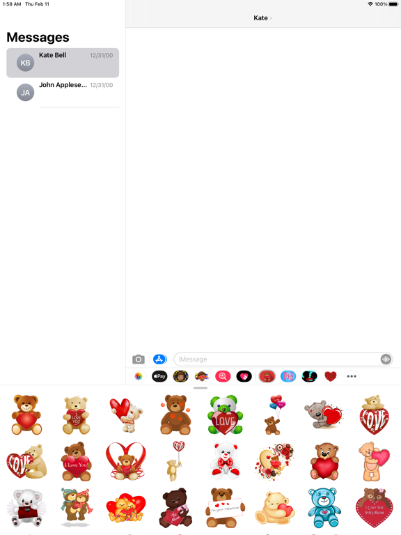 Screenshot #4 pour Teddy Valentine Bear Stickers