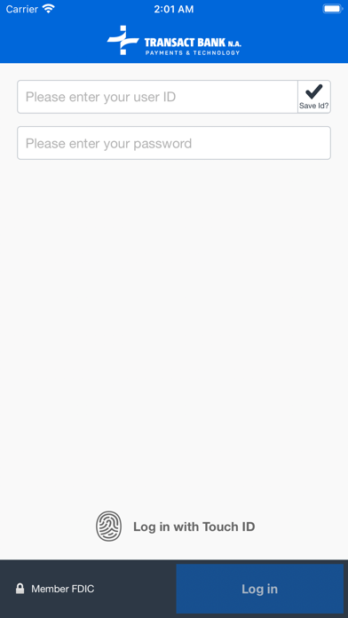 Transact Bank Business Screenshot