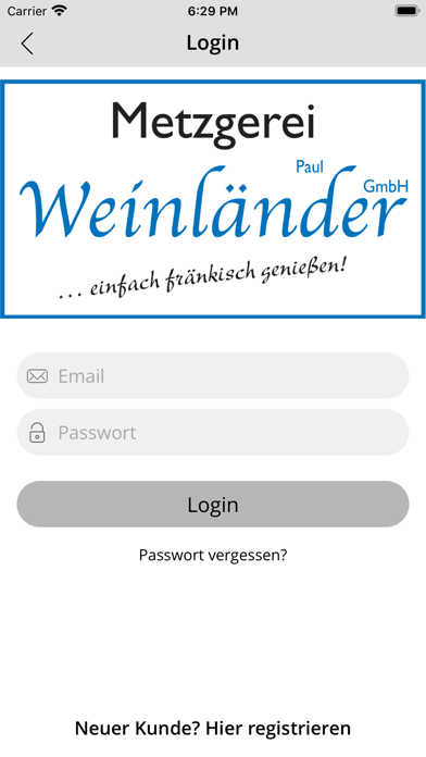 Metzgerei Weinländer Screenshot
