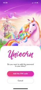 Unicorn Diary (with password) screenshot #1 for iPhone