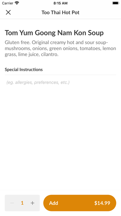 Too Thai Street Eats Screenshot 4 - AppWisp.com Too Thai Street Eats Screenshot 4 - AppWisp.com