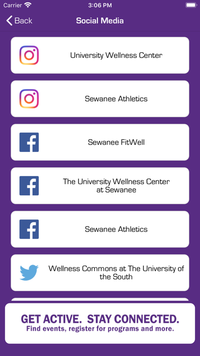 Sewanee FitWell Screenshot