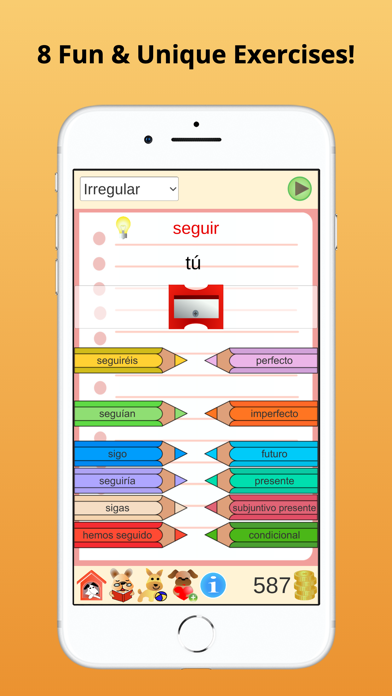 Verb Conjugations Spanish Screenshot