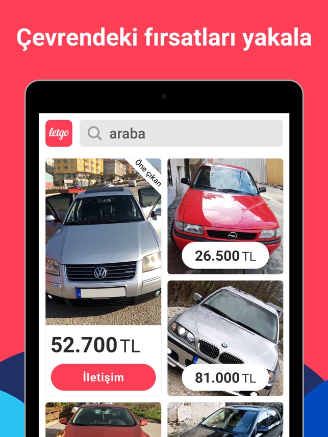letgo ikinci el al ve sat app store da