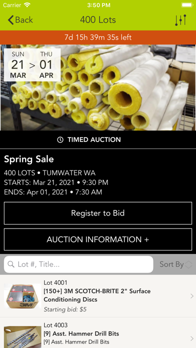 Bid Venues Auctions Screenshot