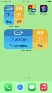 clock widget - funky colors iphone screenshot 3