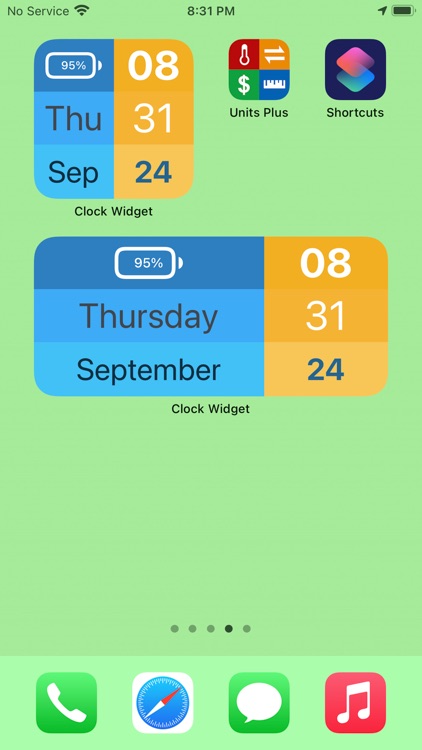 Clock Widget - Funky Colors
