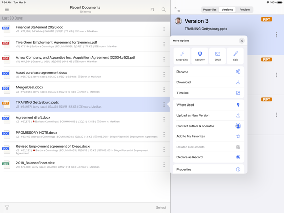 Screenshot #5 pour iManage Work 10 Mobility