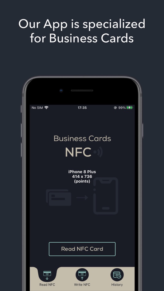 #1. NFC Business Card - Read Write (iOS) 由: Dan Merlea