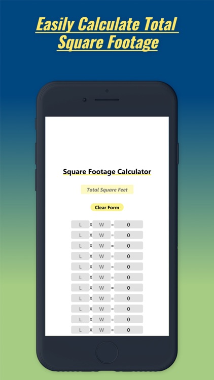 Easy Square Foot Calculator