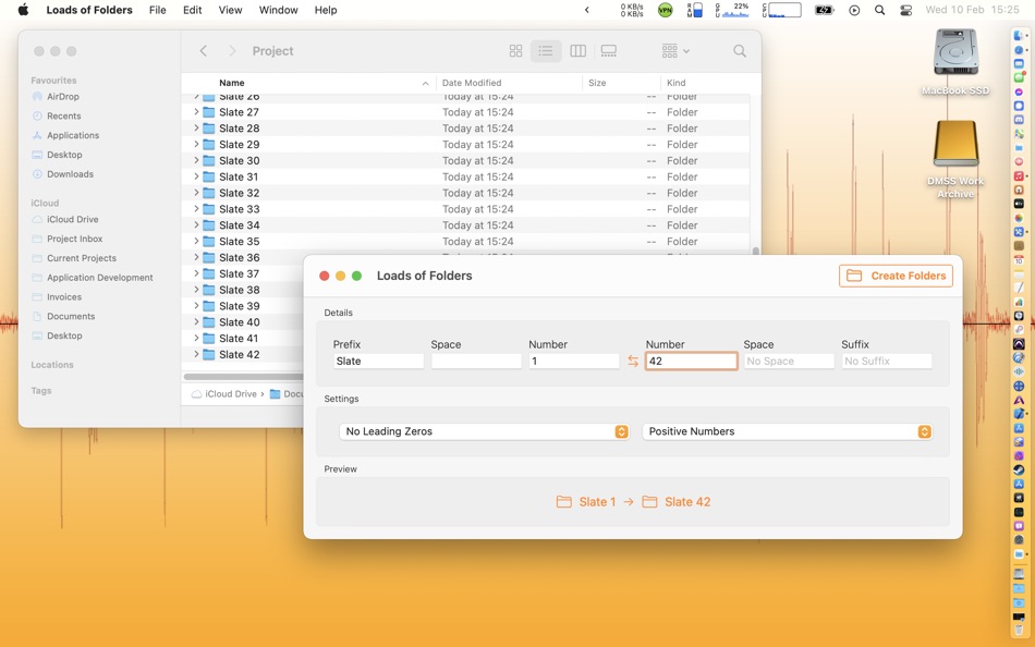 #1. Loads of Folders (macOS) 来自: David McKeitch