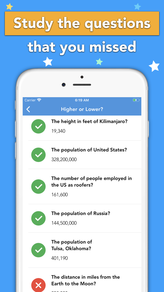 #4. The Higher or Lower Quiz Game (iOS) 由: CodePro Studios