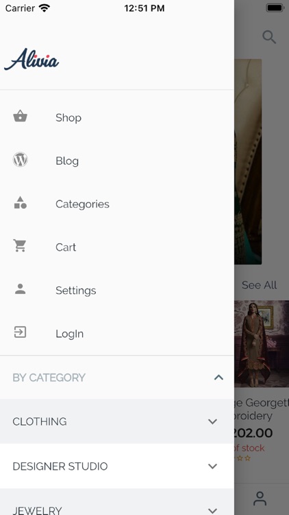 Alivia online Shopping App