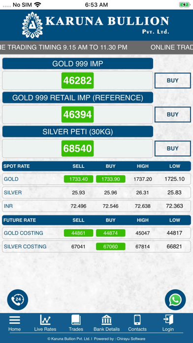 Karuna bullion Screenshot
