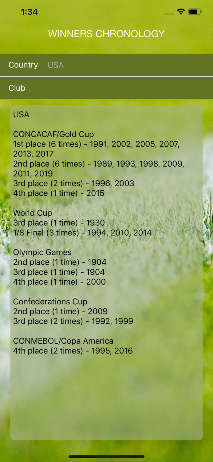 World Soccer Winners