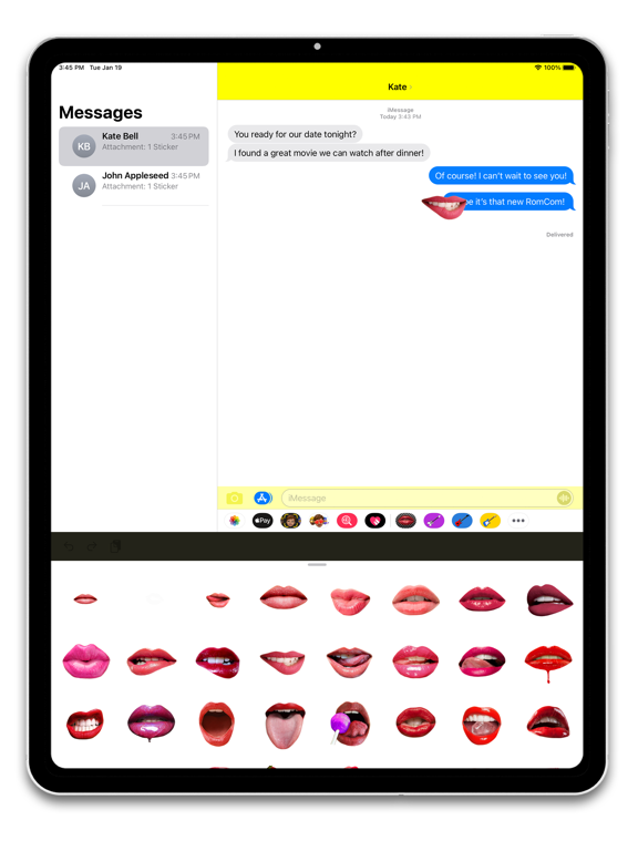 Screenshot #6 pour Hot Flirty Lips Stickers
