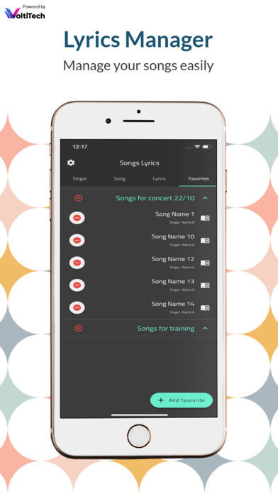 Songs Lyrics Manager Screenshot