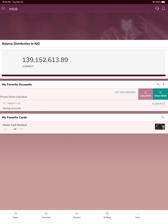 IMEIB iPad screenshot 4 - Finance app