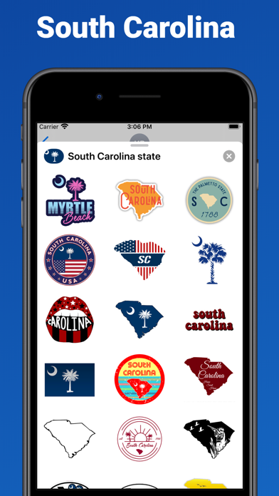 Screenshot #1 pour South Carolina emoji stickers