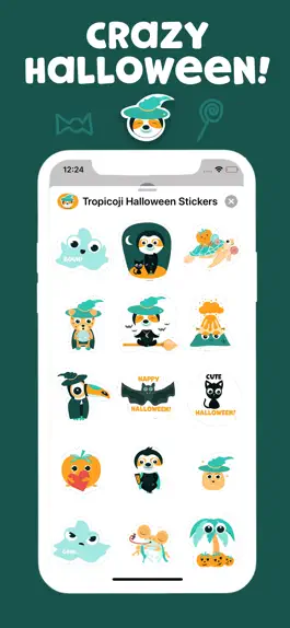 Game screenshot Tropicoji Halloween Stickers apk
