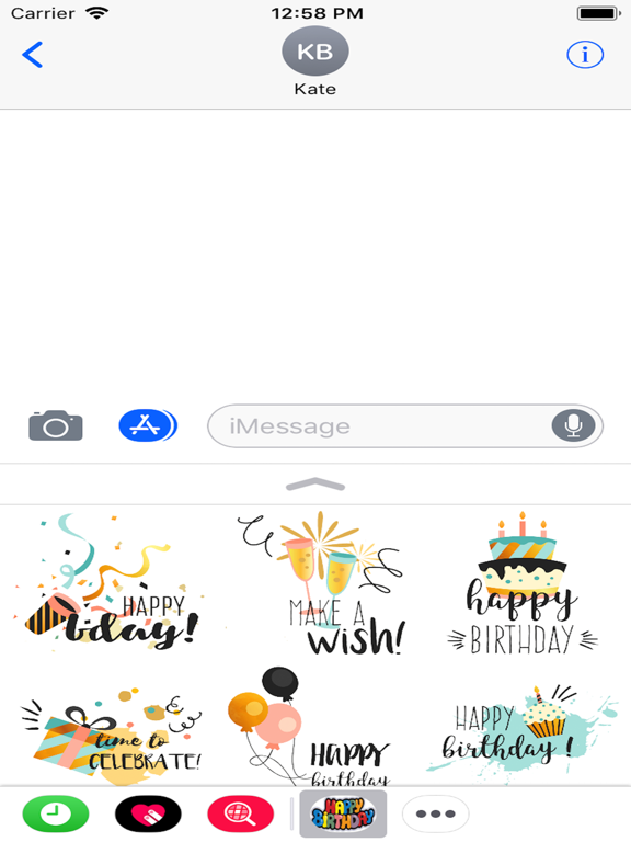 Screenshot #6 pour Happy Birthday Stickers 2018