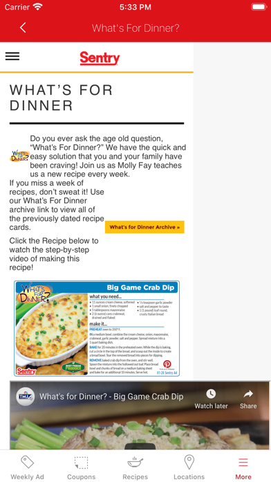 Sentry Food Screenshot