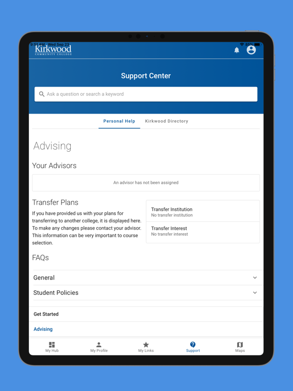 Kirkwood MyHub iPad screenshot 4 - Education app