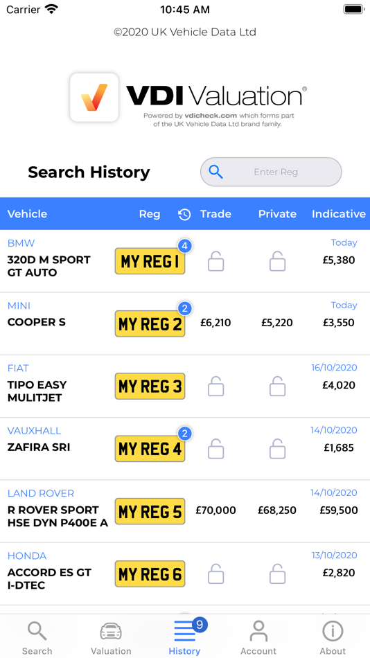 #10. VDI Valuation (iOS) 由: UK Vehicle Data Ltd