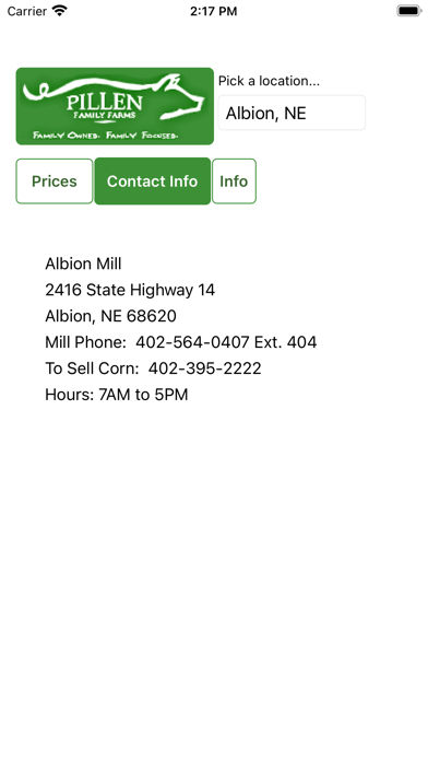 Pillen Milling Prices Screenshot