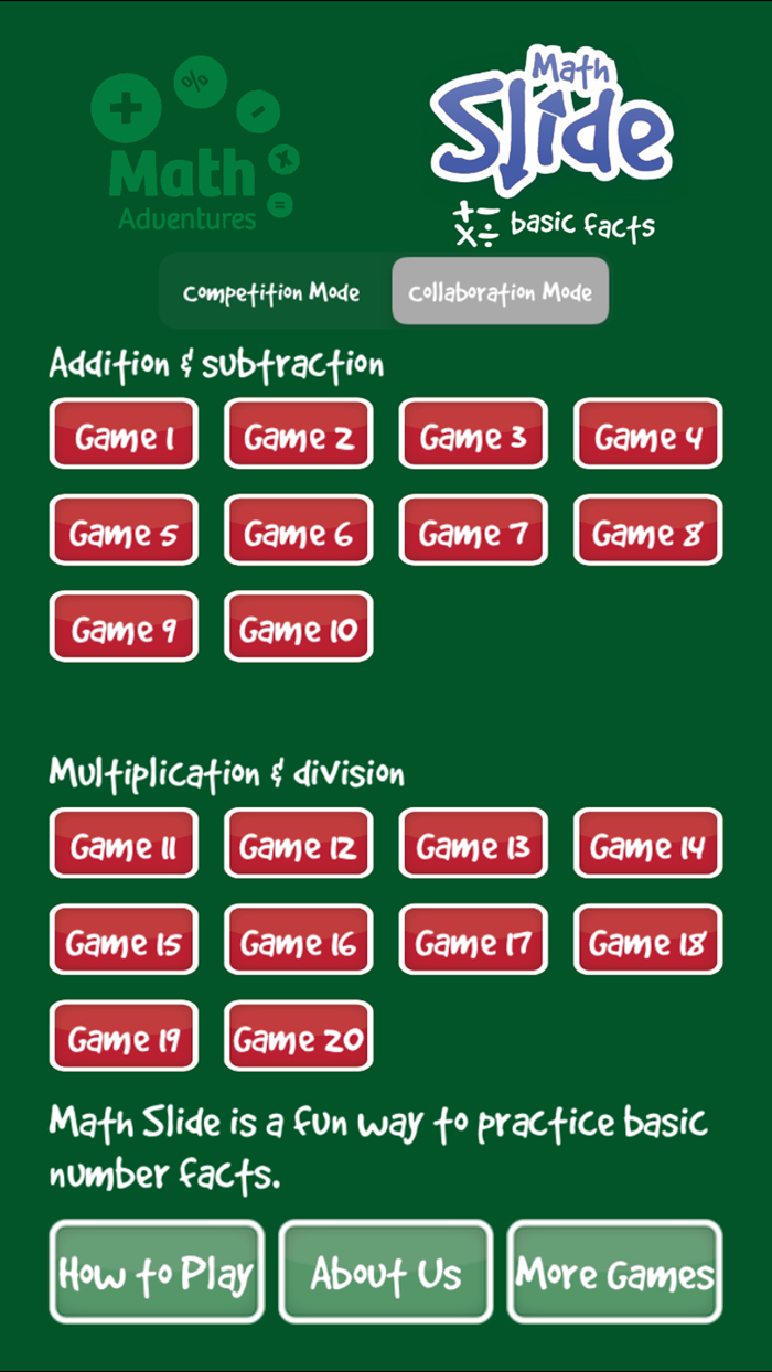Math Slide Basic Facts