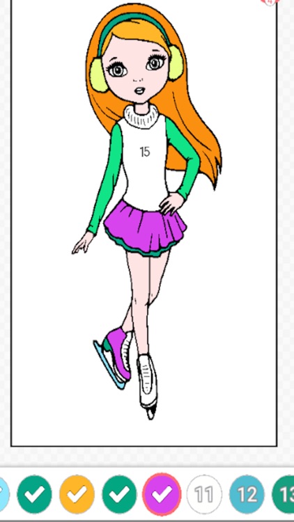 Girls Color by Number screenshot-3