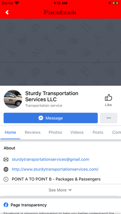 STURDY TRANSPORTATION SERVICES Screenshot