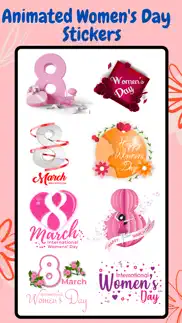 animated women day stickers iphone screenshot 2