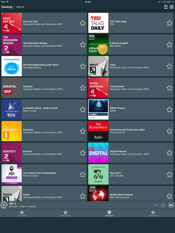 Swiss Radio / Schweiz / Suisse iPad screenshot 4 - Music app