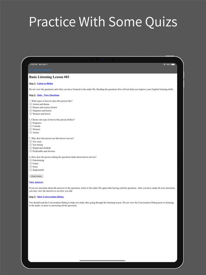 English Learning Application