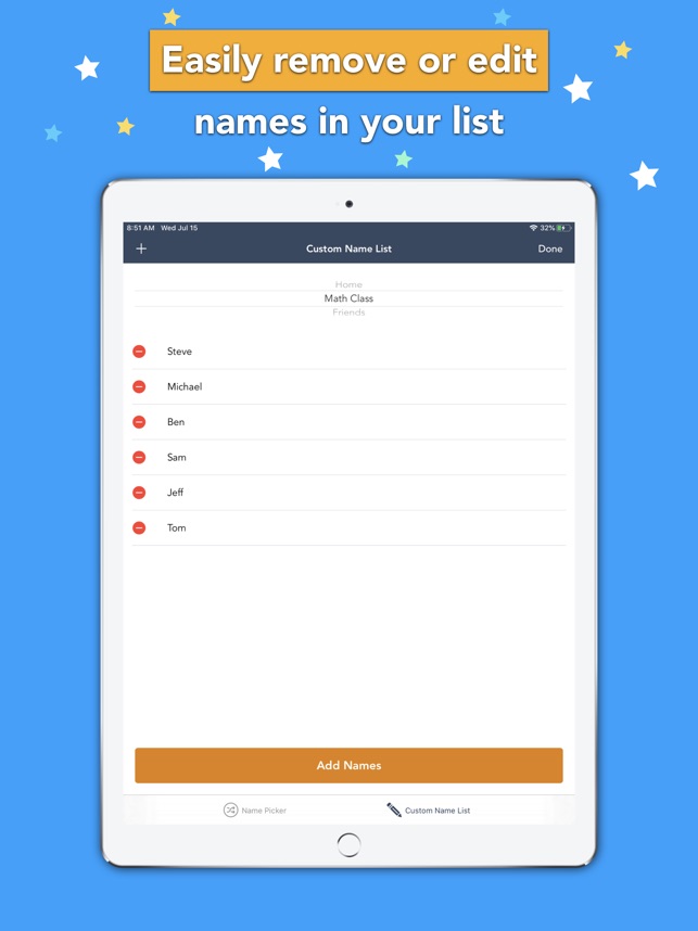 Is there an app that randomly picks names