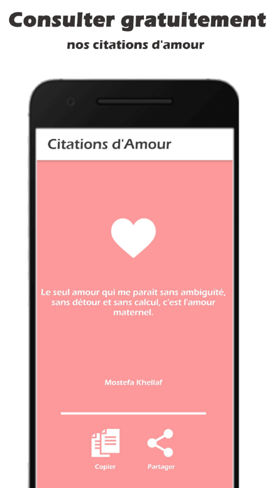 Screenshot #1 pour Vos Citations d'Amour