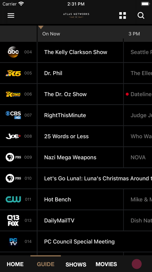 #3. Atlas Networks TV (iOS) 来自: TiVo Platform Technologies LLC