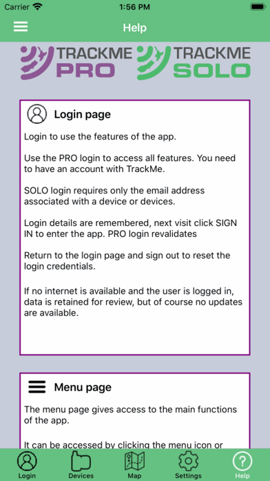 TrackMe Pro Screenshot