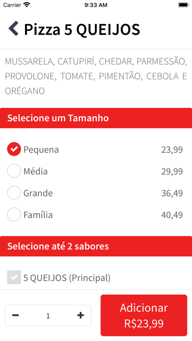 Pizzaria Pizzas in House Screenshot